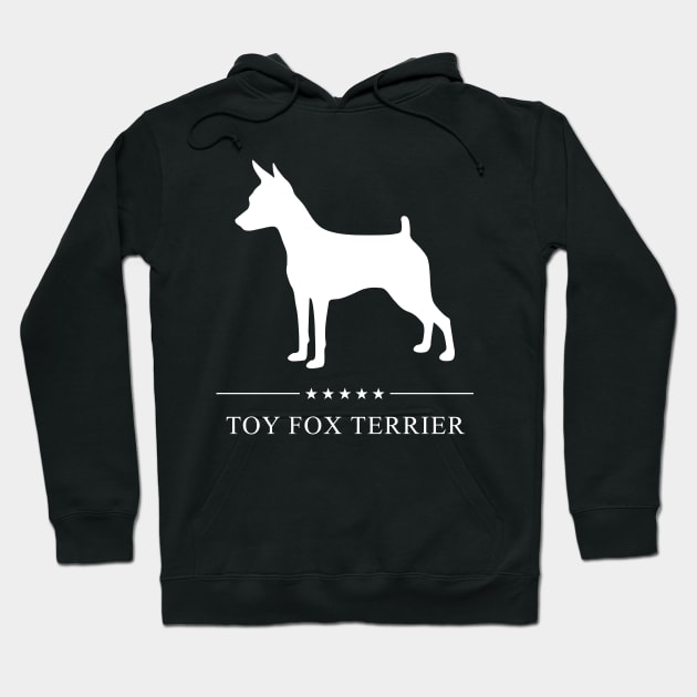 Toy Fox Terrier Dog White Silhouette Hoodie by millersye